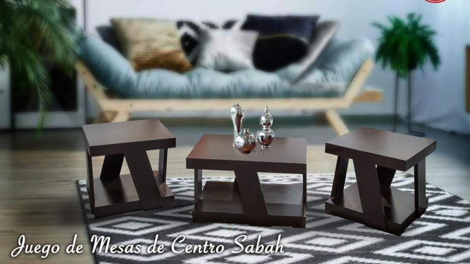 MESAS PARA SALA SABAH 3 PZAS TL